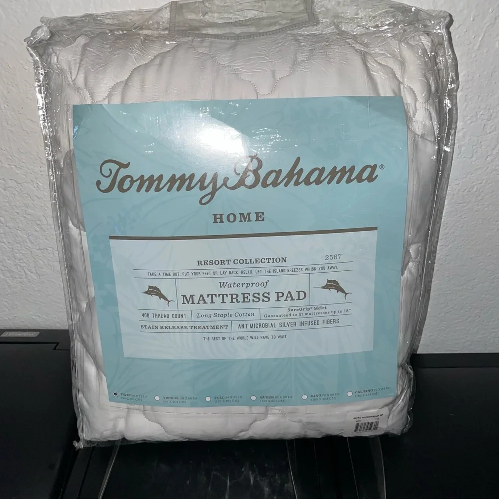 Tommy Bahama - Waterproof Twin Mattress Pad